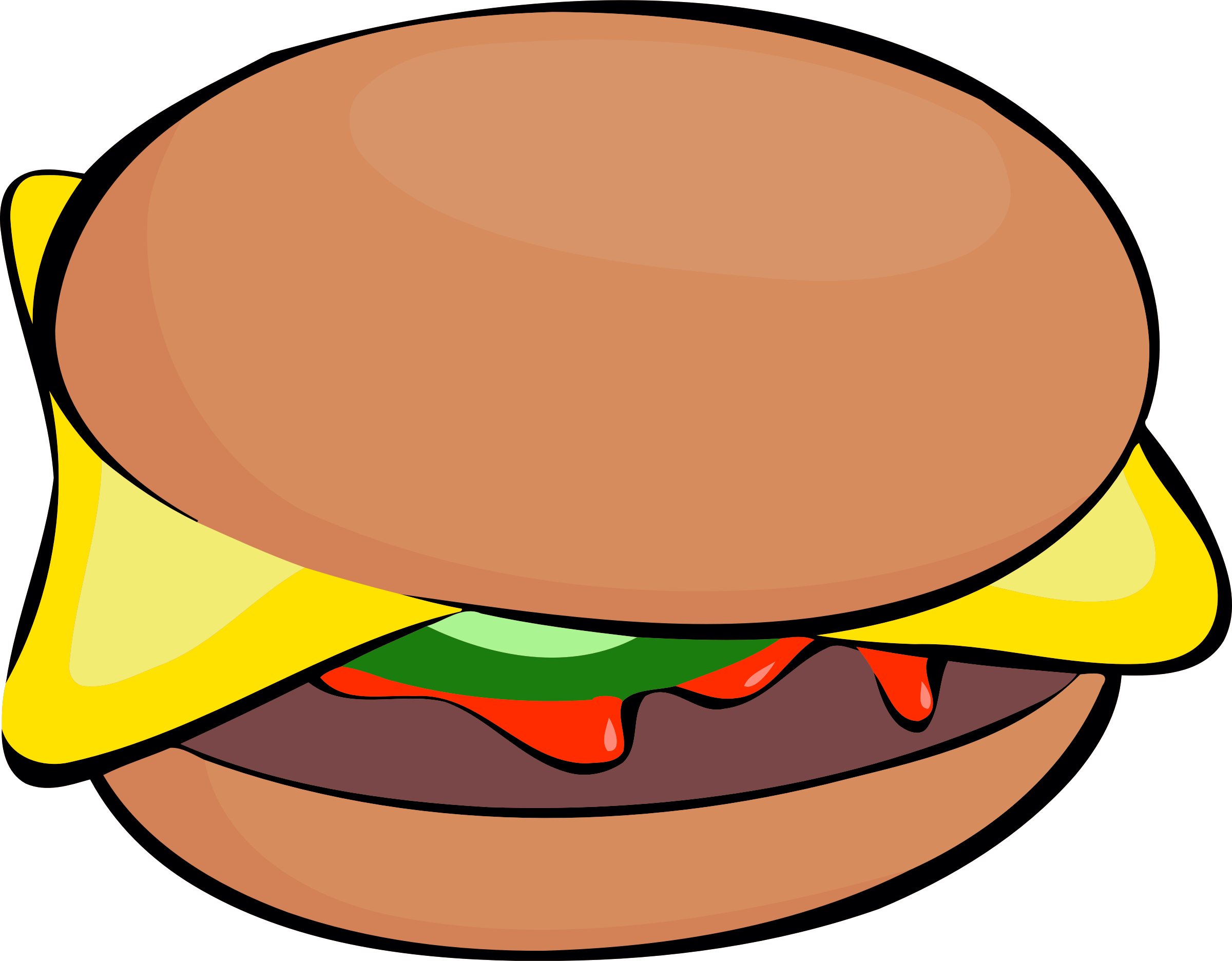 This Free Icons Png Design Of Burger 3 - Burger Clipart (2400x1872)