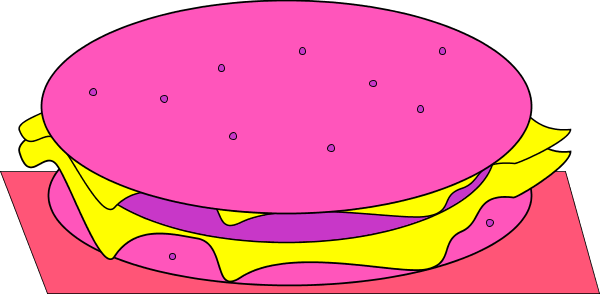 Apple Clip Art Hamburger - Apple Clip Art Hamburger (600x294)
