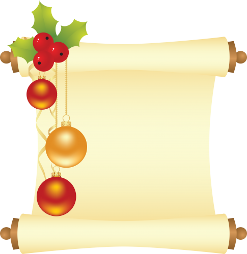 Christmas Greeting Scroll - Christmas Scroll No Background (485x500)