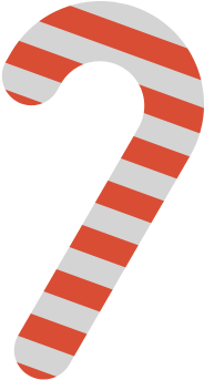 Candy Cane Icon - Simple Christmas Icons (512x512)
