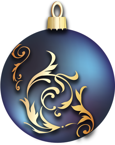 Buscar Con Google - Blue And Gold Christmas Balls (407x500)