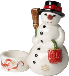 Tealight-holder Made Of Porcelain "snowman" - Villeroy & Boch Christmas Light Snowman Figurine (354x354)