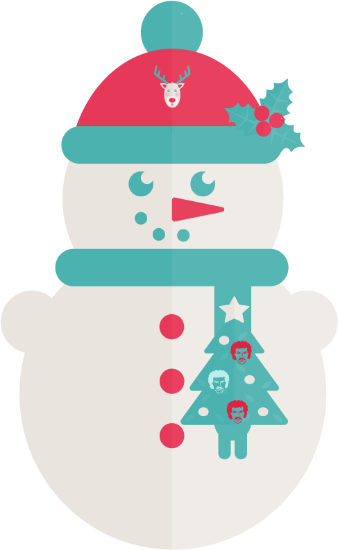 A Snowman With Flair - Illustration (800x800)