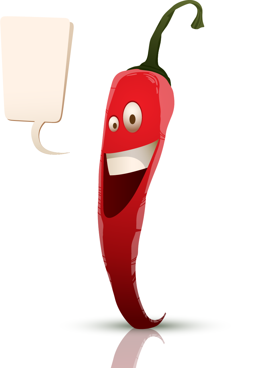 Chili Pepper Bell Pepper Pizza Cartoon Food - Sweet And Chili Peppers (911x1281)