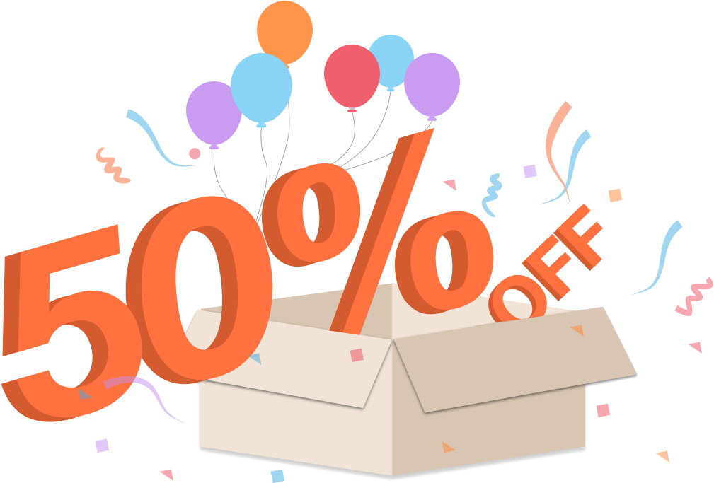 50 Off Transparent Png - 50% Off (1180x763)