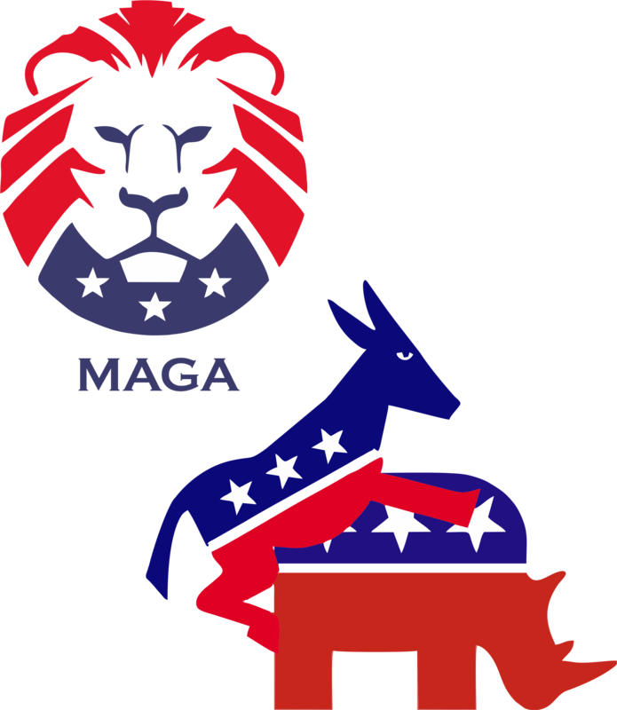 Maga Trump Logo Embroidered Cotton Twill Hat (695x800)