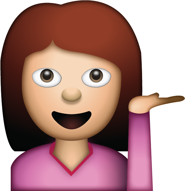 Download Woman Hand Gesture Emoji Icon - Emoji Woman (640x640)