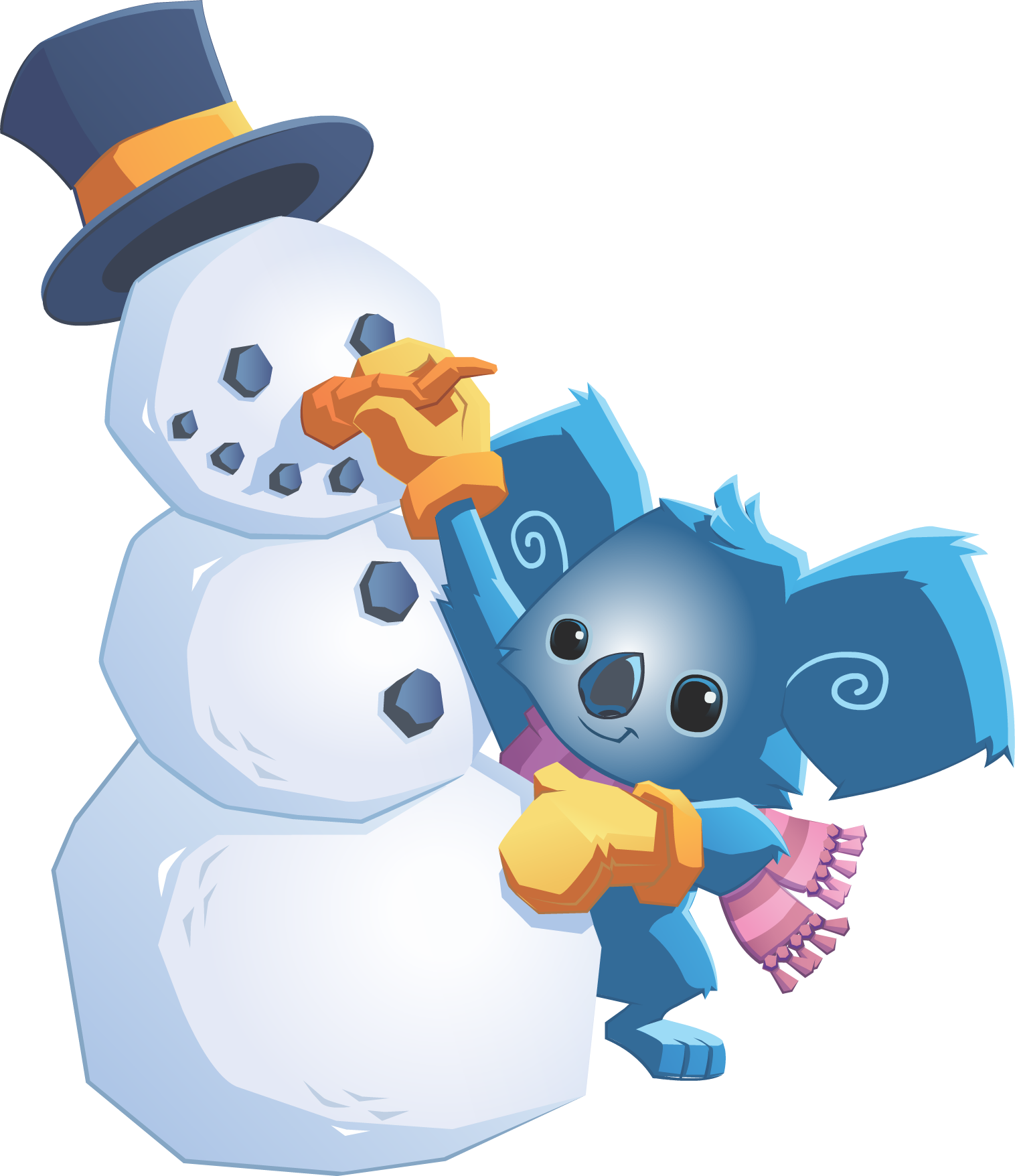 Koala And Snowman - Animal Jam Koala Png (1516x1756)