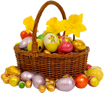 Easter Basket Of Flowers Wallpaper - Megrocle Random Color 8 Holes Egg-shaped Truffles Chocolatecake (367x332)