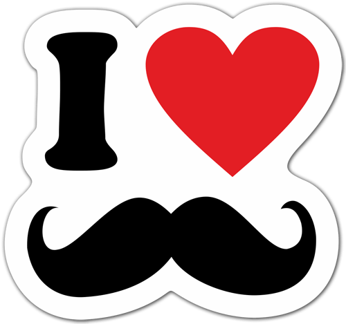 I Love Mostacho - Decoraciones Para El Dia Del Padre (500x469)