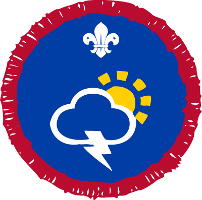 Scout Meteorologist Activity Badge - Scouts Master At Arms Badge (400x397)