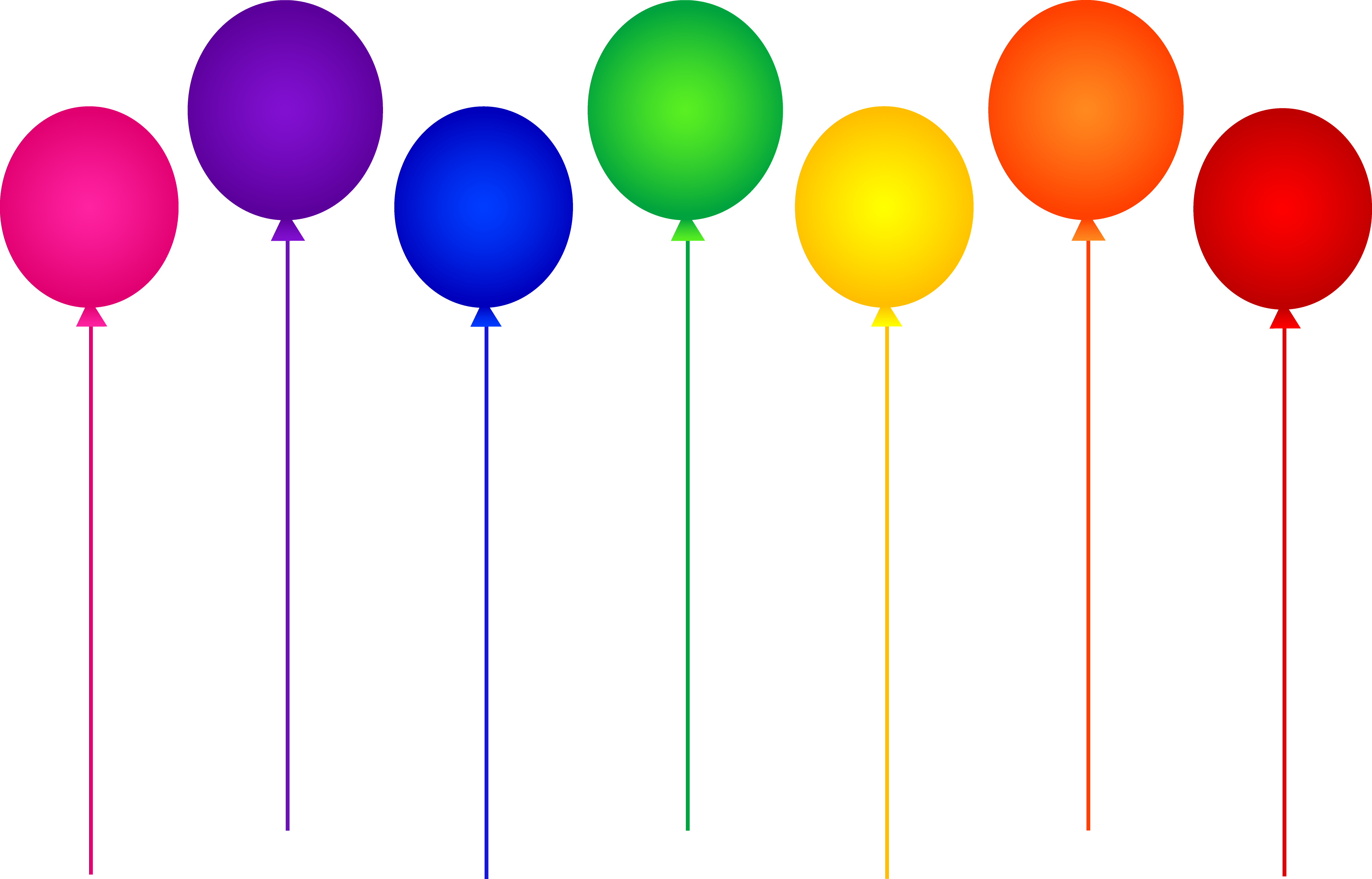 Free Clip Art Balloons 20 Cliparts - Birthday Balloon Clip Art (4485x2873)