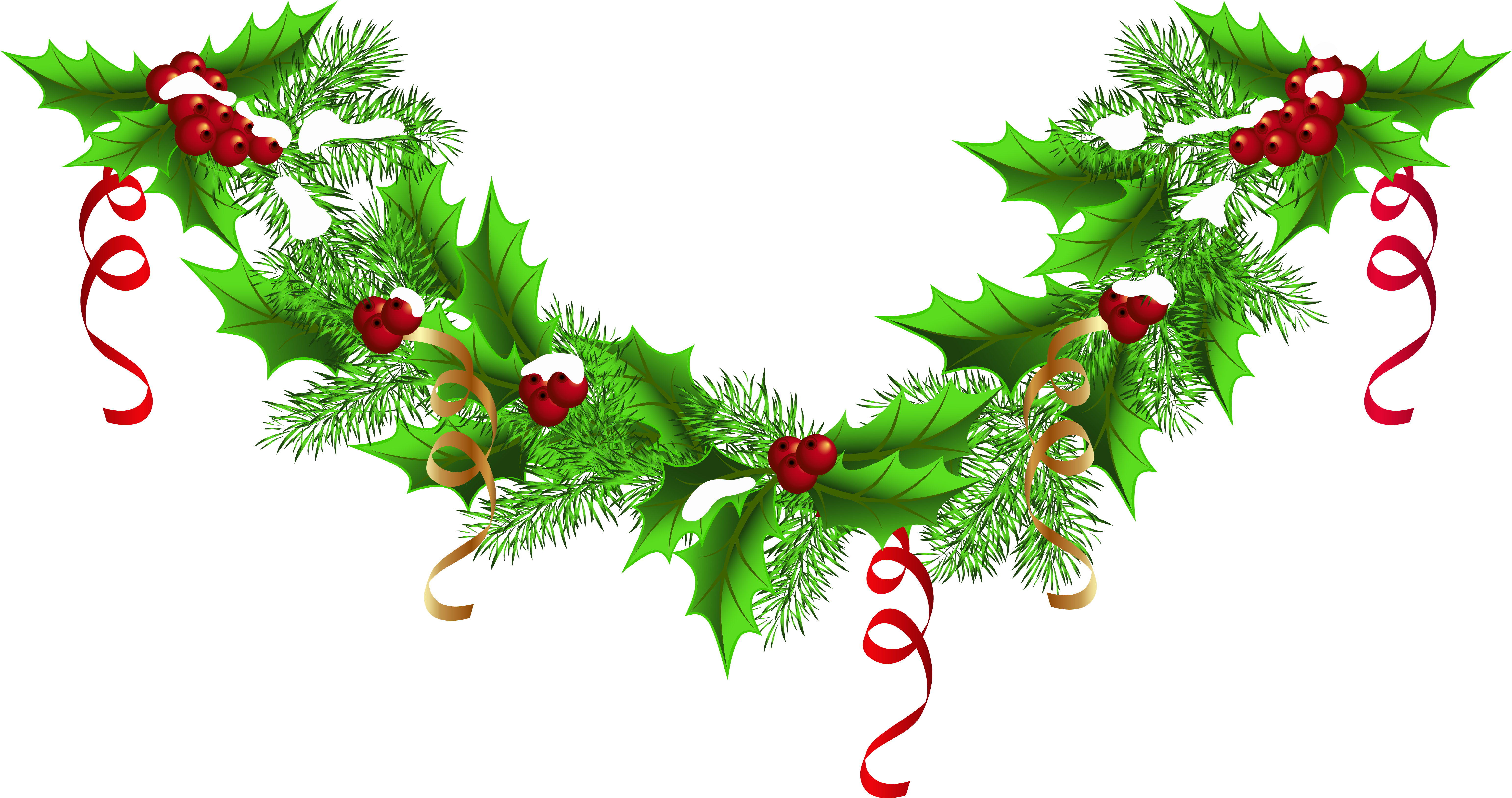 Christmas Garland Clip Art - Christmas Garland Clip Art Png (6290x3469)