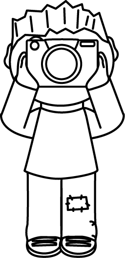 Black And White Photographer - Take A Picture Clipart Black And White (256x526)