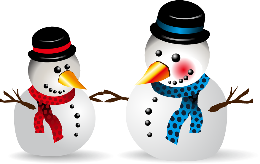 Winter Snowman Png Vector Material - Winter Snowman Png Vector Material (877x554)