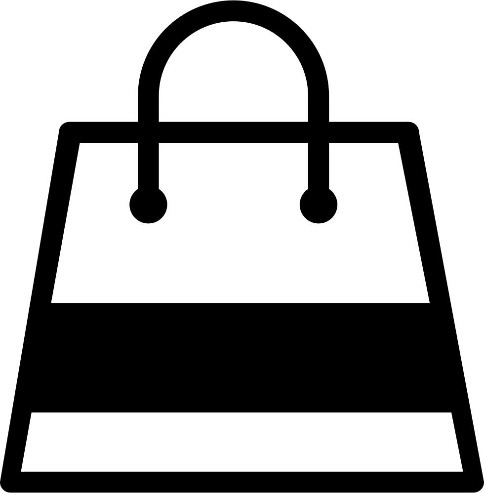 Shopping Bag With A Gross Stripe Comments - Shopping Bag Icon (980x998)