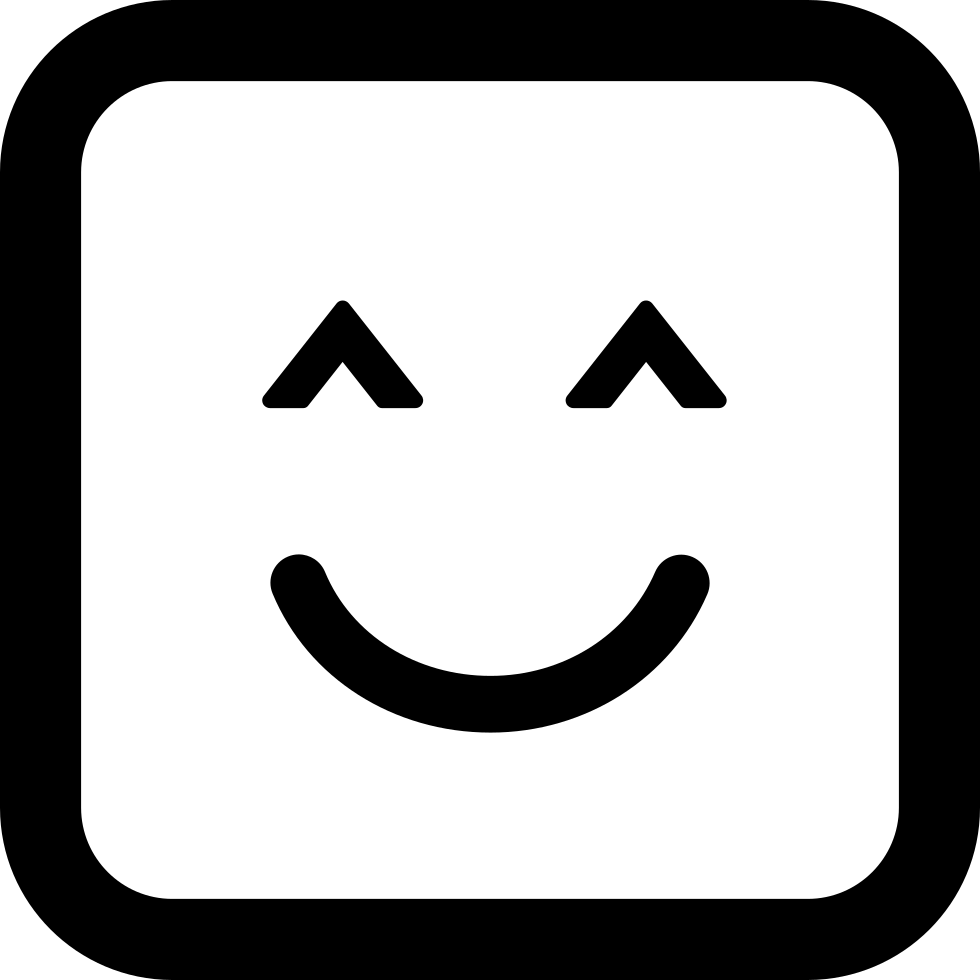 Smiley With Closed Eyes Rounded Square Face Comments - Number 3 Icon (980x980)