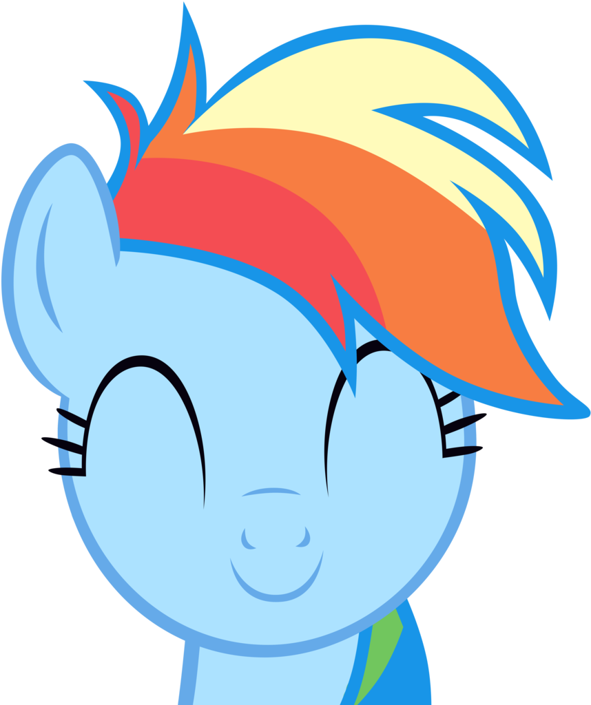 You Can Click Above To Reveal The Image Just This Once, - Smiling Rainbow Dash (864x1024)