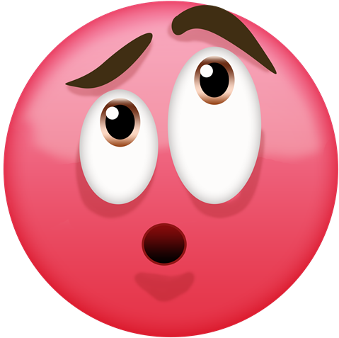 Free Confused Emoji - Pink Confused Emoji (480x491)