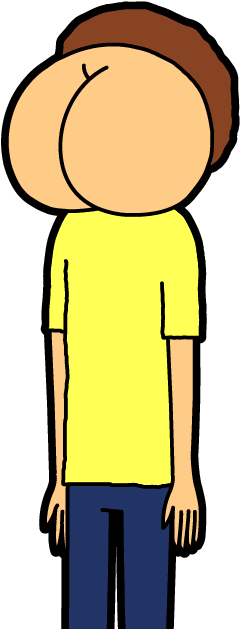 Butt Face Morty - Pocket Mortys Regular Morty (300x650)