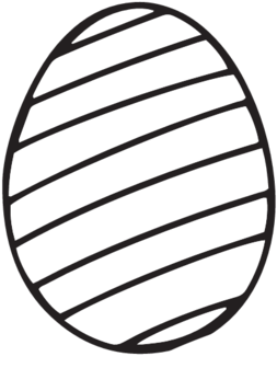 Plain Easter Egg Coloring Pages Happy Easter - Design (500x386)