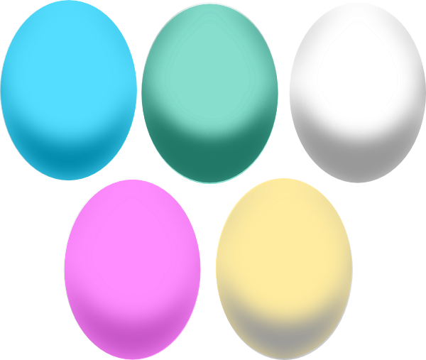 Egg Clipart Colored Egg - Pastel Easter Egg Clipart (600x507)