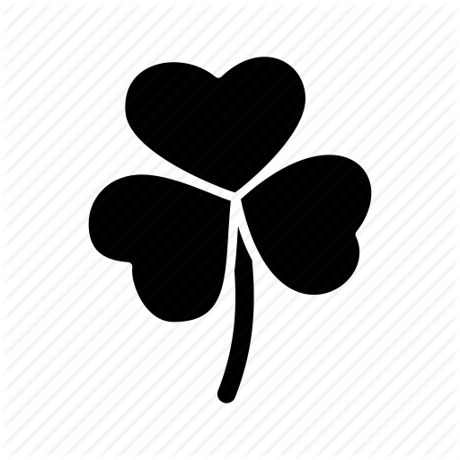 Rosette With Four Leaf Clover Icon In Flat Style Isolated - Three Leaf Clover Png (512x512)