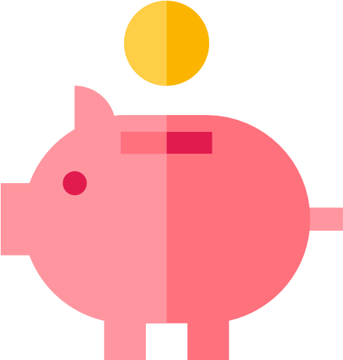 Save Up Loose Change And Any Other Money You Come Across - Piggy Bank Flat Icon (512x512)