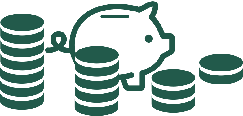 Coins In Descending Order Around A Piggy Bank - Tax Free Savings Account (784x375)