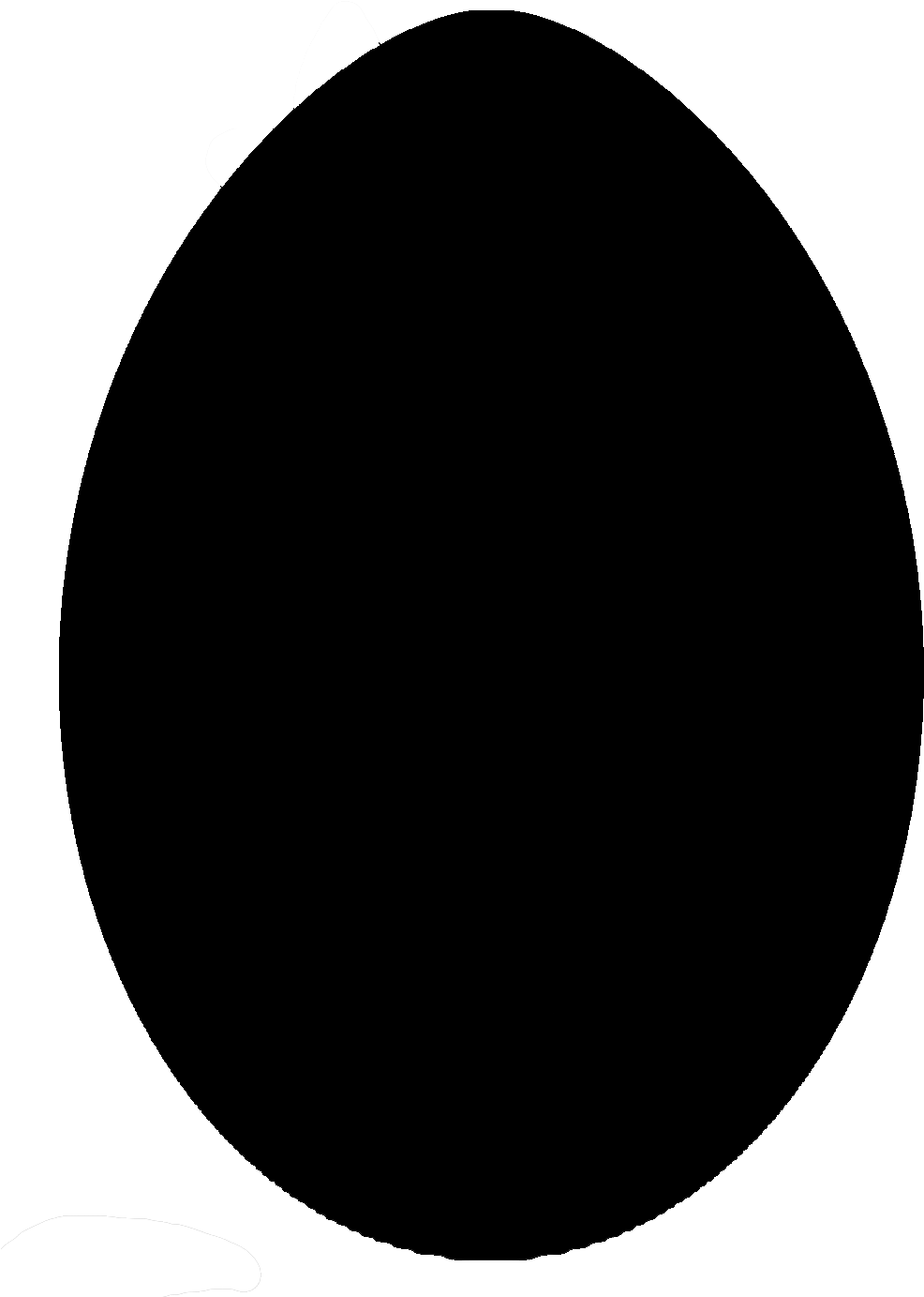 Adjust The Height Of The Simple Egg Shape To 3 ¼” Then - Black Dot Transparent (1664x2328)