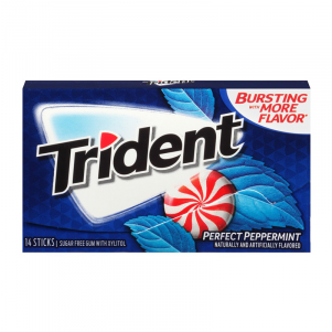 Trident Gum Perfect Peppermint Flavor -sku - Trident Spearmint Gum (300x400)