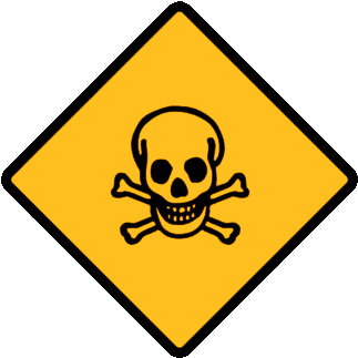 Poisonous - Stop Sign Ahead Sign (375x360)
