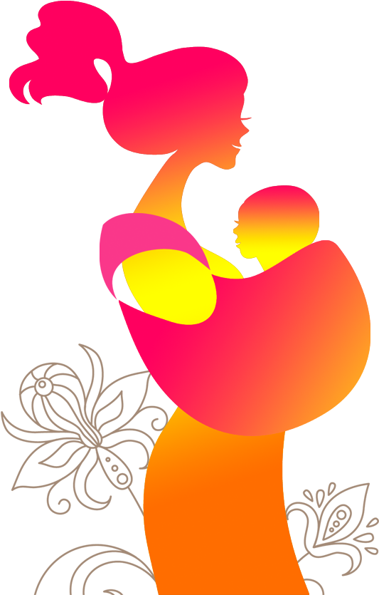 Silhouette Mother Child Clip Art - Silhouette Mother Child Clip Art (600x1000)