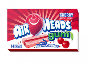 Airheads Bubble Gum With Micro Candies Cherry Flavor - Airheads Gum Blue Raspberry With Micro Candies (300x400)