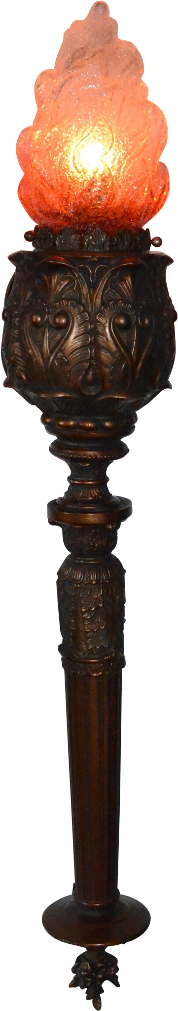 Monumental, Torch Style Sconce With Intricate Detailing - Flaming Torch Transparent Background (2048x2048)