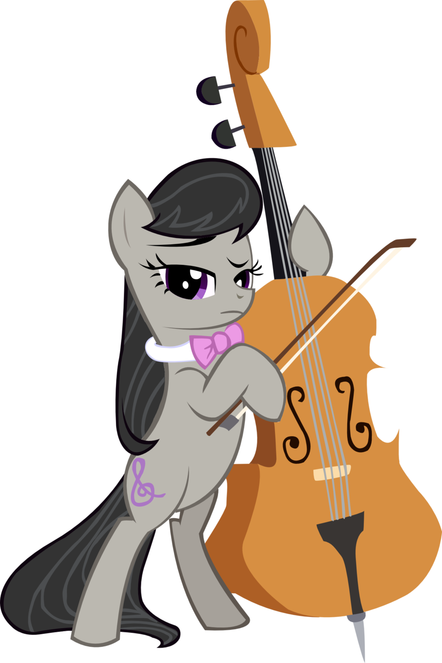 Octavia, Ready To Play Her Cello - Papercraft My Little Pony (900x1349)