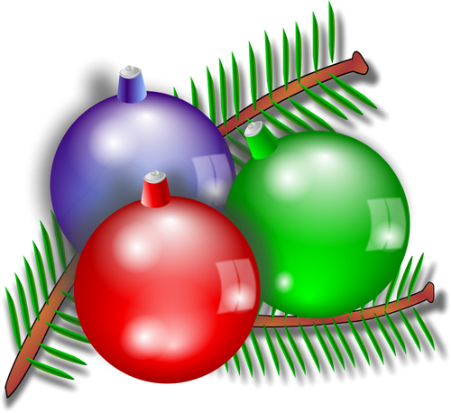 Color Drawing Of Christmas Tree Decoration - Christmas Ornament Free Clipart (500x458)