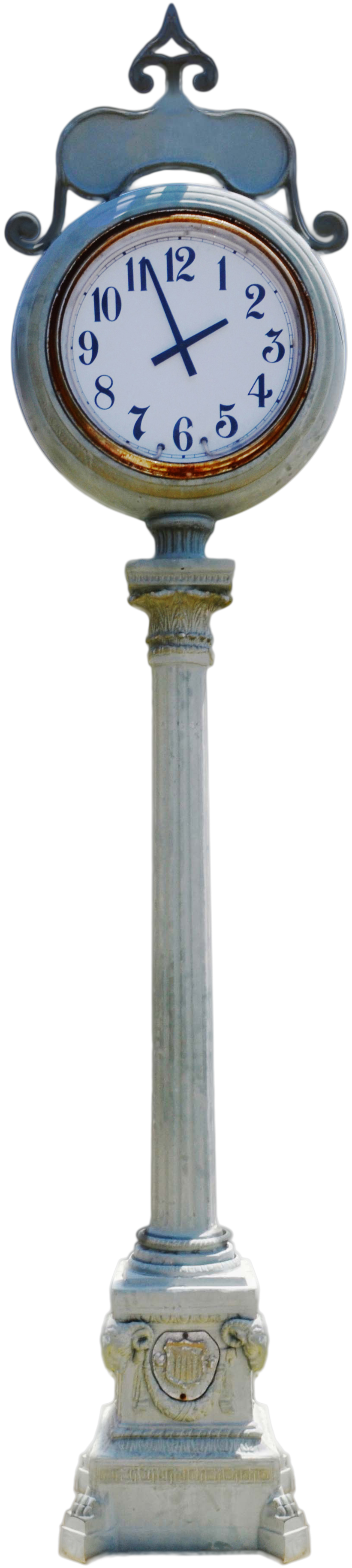 Lamp Post Street Clock Stock - Lamp Post With Clock (2368x4087)