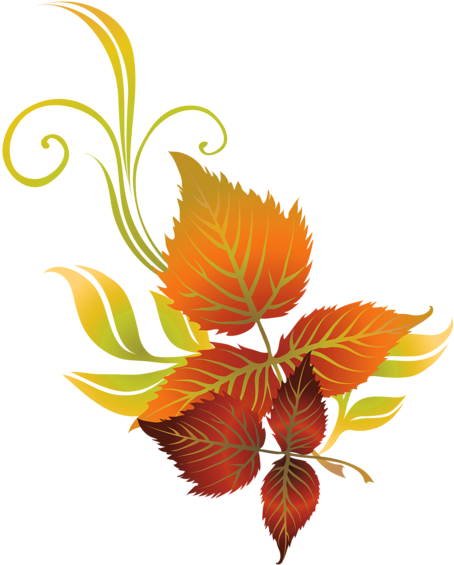 Fall Leaves Deco Png Clipart Picture - Transparent Autumn Leaf Clip Art (495x600)