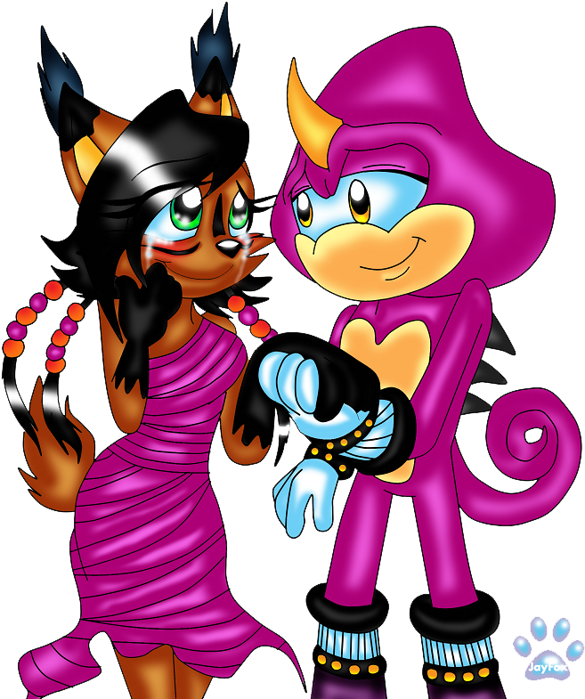 Don't Cry My Lady By Jayfoxfire - Sonic Espio X Nicole (676x793)