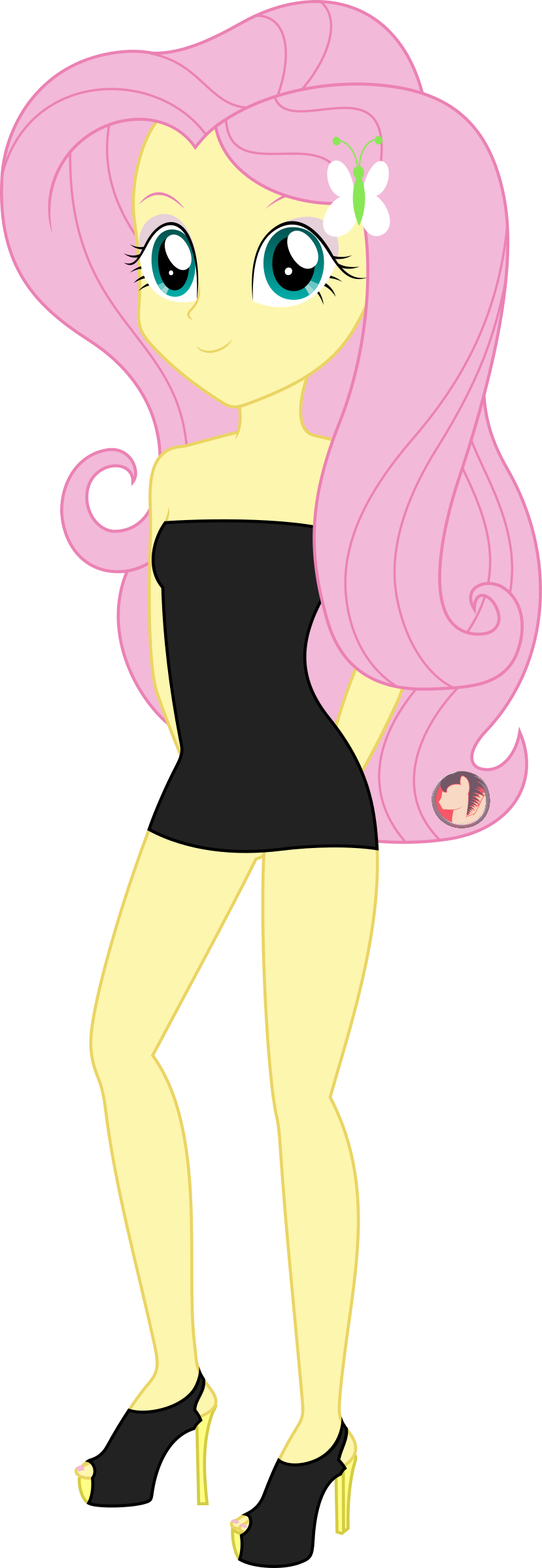 Date Night Fluttershy 2 By Rexpony - Fluttershy (829x2400)