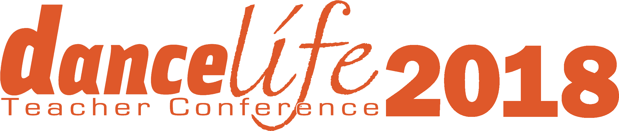 Dltc Logo 2018 Orange - Dance Life Teacher Conference (2468x518)