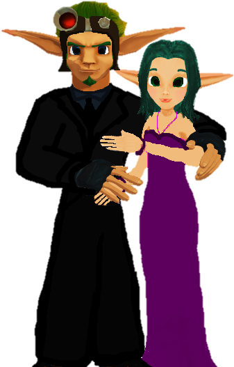 Jak X Keira Hagai Date Night, Render By 9029561 - Cartoon (360x640)