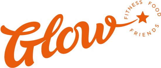 Glow Logo Orange Lge - Eating (555x240)
