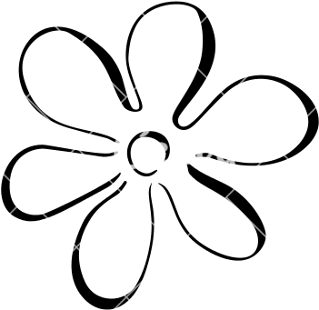 Flower Outline Pictures - Line Art (550x550)