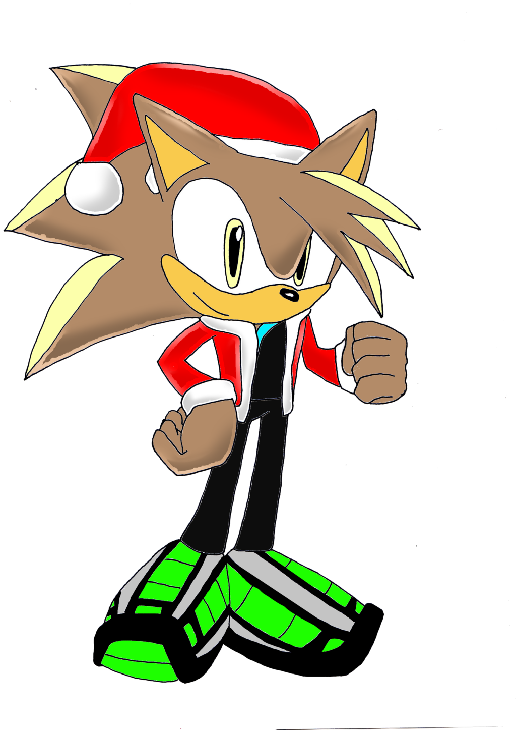 Shadzethehedgehog Dan The Hedgehog Christmas Sa 2014 - Art (1024x1447)