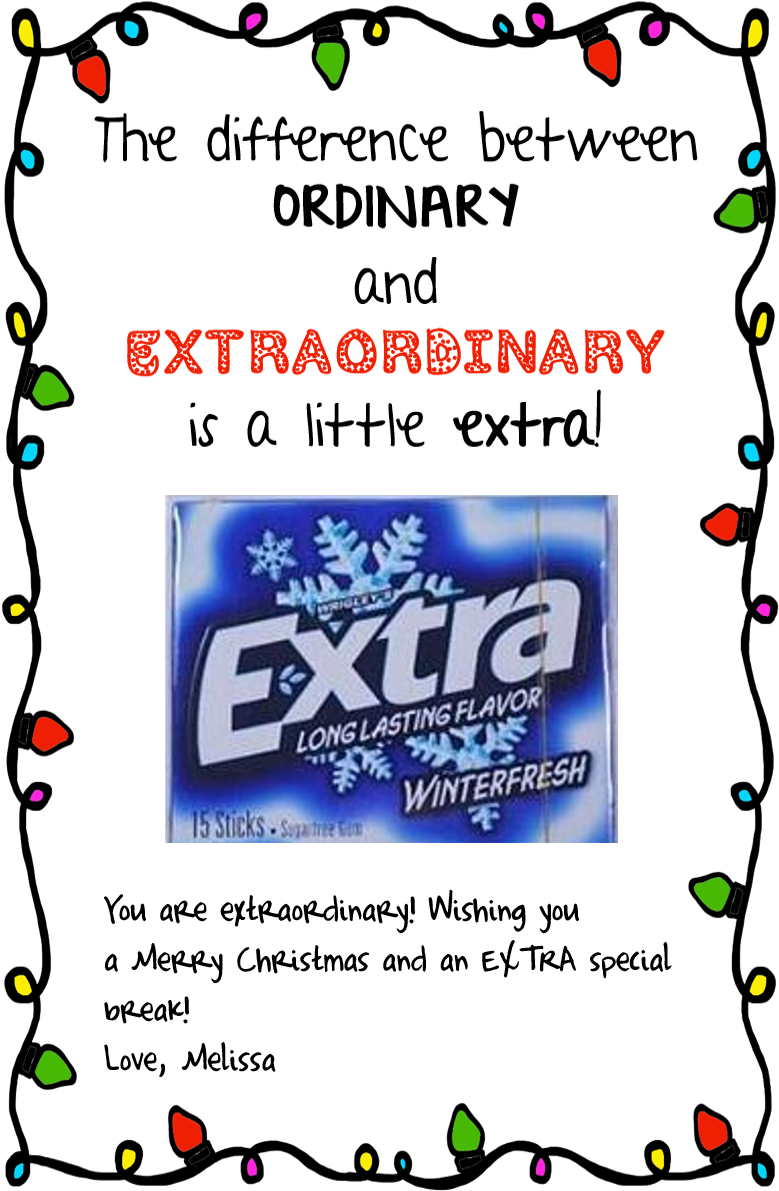 Extra Gum Gift Tag Freebie Just Customize The Message - Ddi 746144 Wrigleys Extra Gum - Winterfresh Case (797x1204)