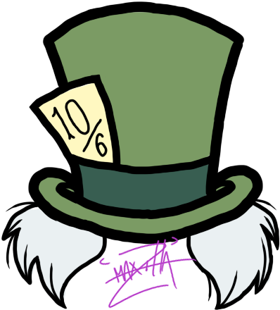 Mad Hatter Tatter By Stormsketch - Alice In Wonderland Png Hat (500x500)