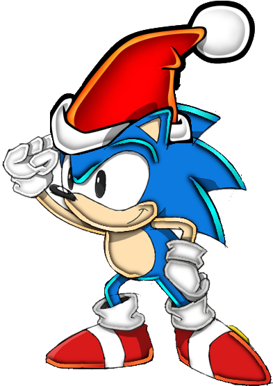 Christmas Classic Sonic By Saturnphoenix - Sonic The Hedgehog (566x593)