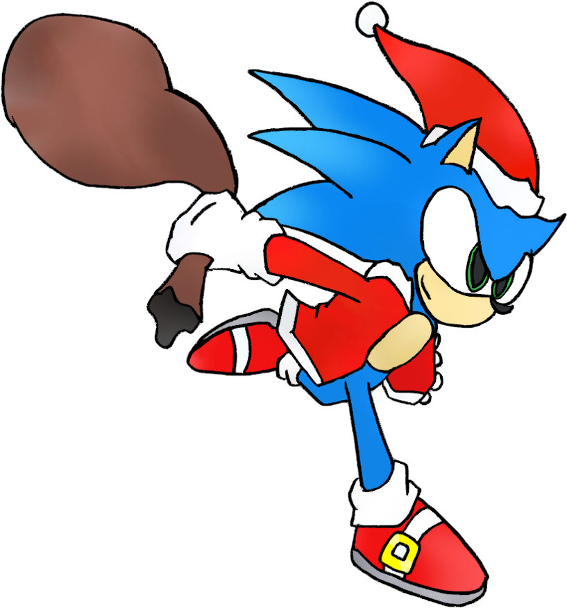 Christmas Sonic The Hedgehog By Metaxer08 Christmas - Cartoon (900x980)